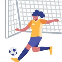 Generic Ladies Football Logo